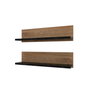Hanah Home Estante Flotante de Pared - Pino Atlántico y Negro
